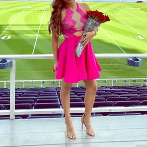 Flirty Girly Pink Nude Dress Cocktail